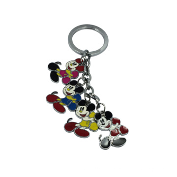 Promotional Gift Keyring Metal Mickey Shaped Keychain Keyholder